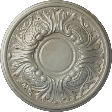 Ekena Millwork Wakefield Ceiling Medallion (Fits Canopies up to 3 5/8"), 11 3/4"OD x 1 1/4"P, Flash Gold CM11WAFLS
